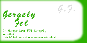 gergely fel business card