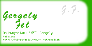 gergely fel business card